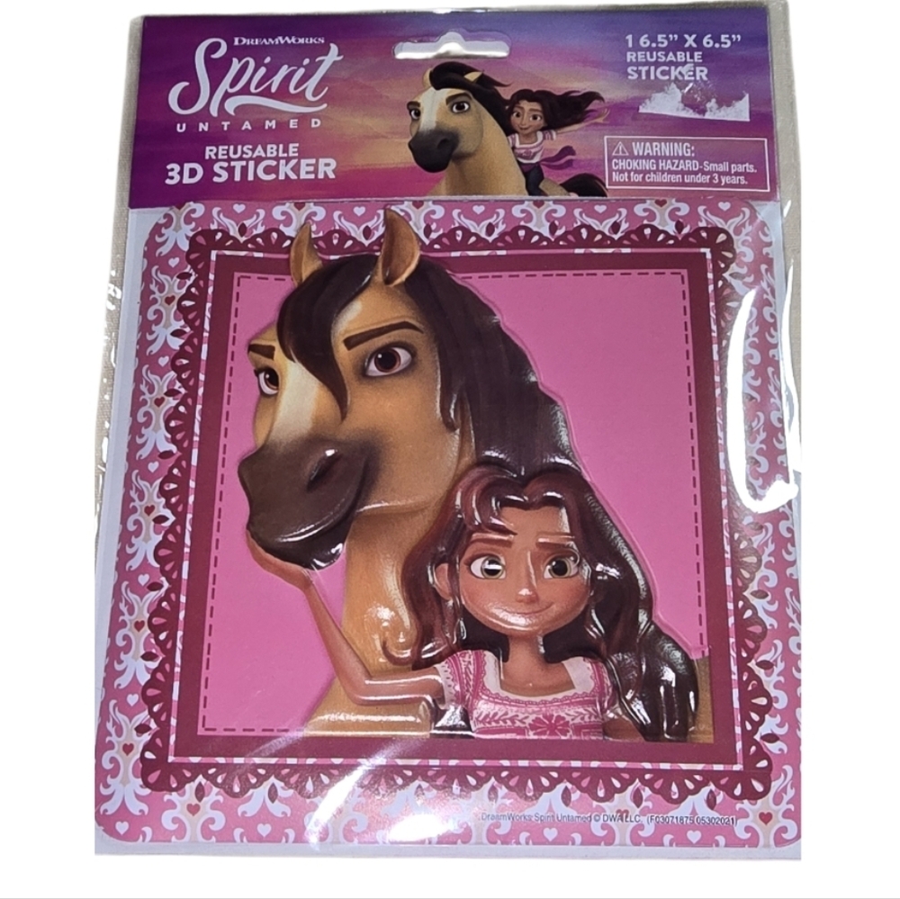 Dreamworks Spirit Untamed 3D Sticker with Pink and Brown